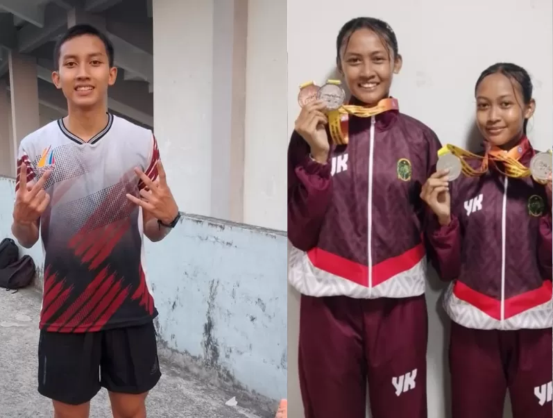Rama Septarendra, Aurellia Ghoniyyu dan Saskia Adelia atlet dari klub MSA (Foto Istimewa)