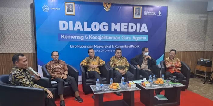 Dialog Media Kemenag dan Kesejahteraan Guru Agama dihadiri Lima Dirjem Hindu, Budha, Kristen, Khatolic dan Konghucu.