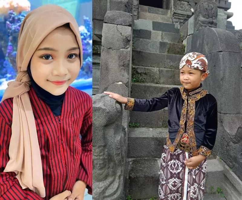 Arsenio Faresta Risky Wibowo dari TK ABA Pasekan Gamping dan Talina Ardhani Prasetyo dari SD Muhammadiyah Sapen 2 (Dok. BPMP DIY)