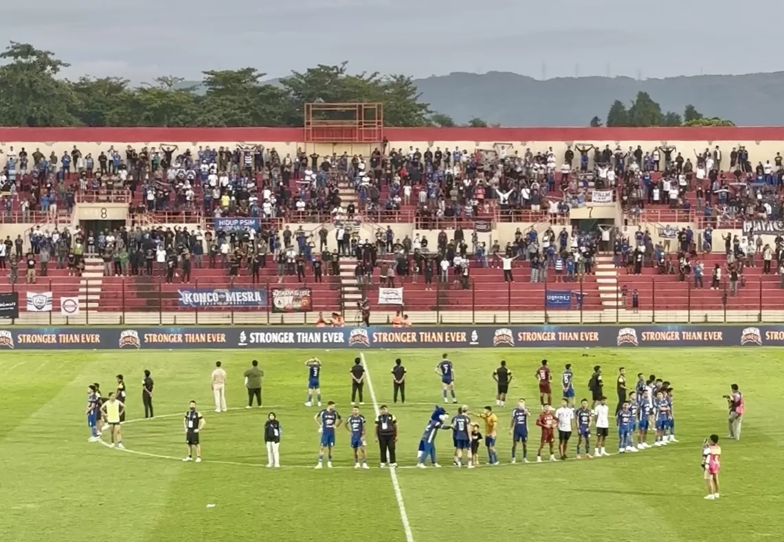 Suasana usai laga PSIM vs Bhayangkara (Harminanto)