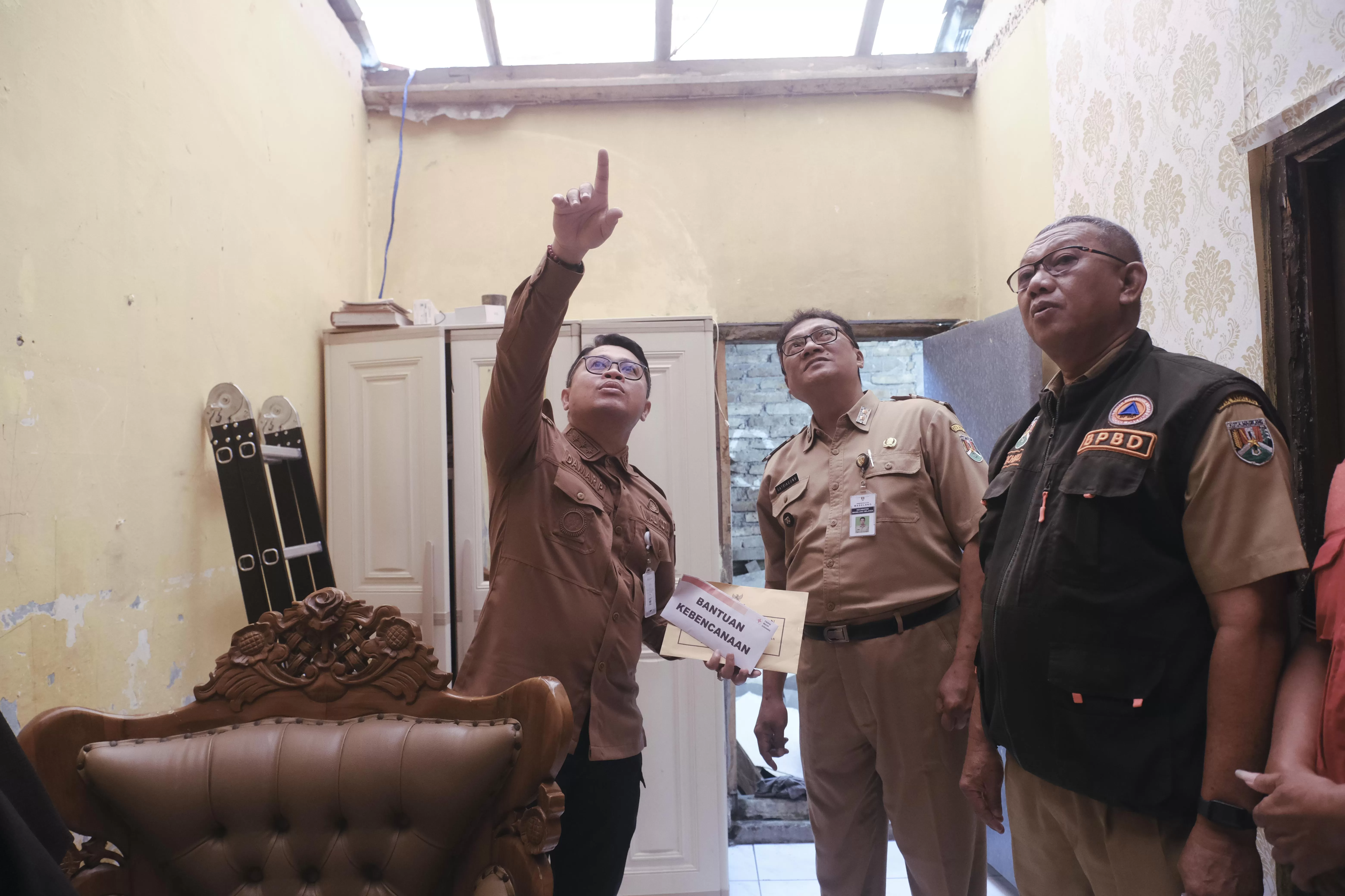 Peninjauang bencana di Temanggung (Ist)