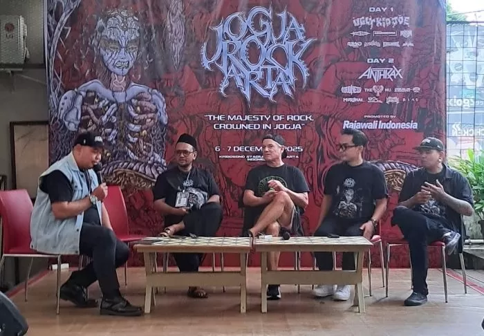 Jumpa media Jogjarockarta 2025 di Legend Coffee (Karni)