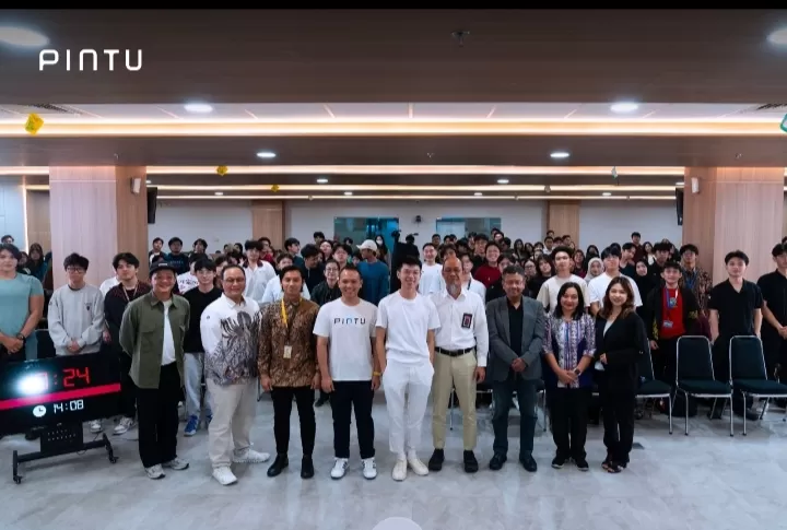 PT Pintu Kemana Saja (PINTU), aplikasi aset kripto yang terdaftar sebagai Pedagang Aset Keuangan Digital (PAKD), melanjutkan program edukasi Pintu Goes to Campus dengan menggelar sesi pembelajaran di  (Istimewa )
