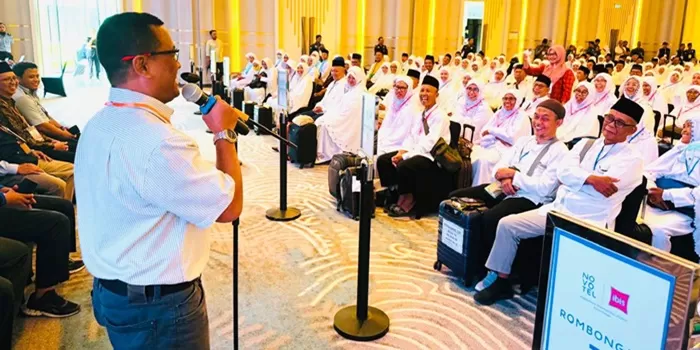 Prosesi penerimaan jemaah di hotel haji. (Foto: Istimewa)  