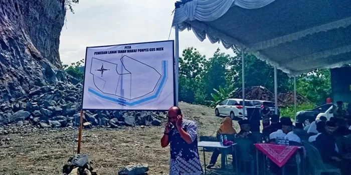 Lokasi tanah wakaf yang akan dibangun Pondok Pesantren di Bawuran Pleret.