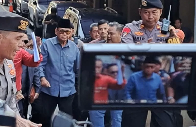 Tersangka penistaan agama Panji Gumilang ditahan karena tidak kooperatif. (FOTO: PMJ/Fajar)