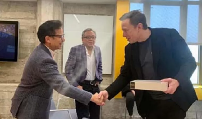 Pertemuan Menkes Budi Gunadi Sadikin, dengan Elon Musk.  (FOTO: Dok. Kemenkes)