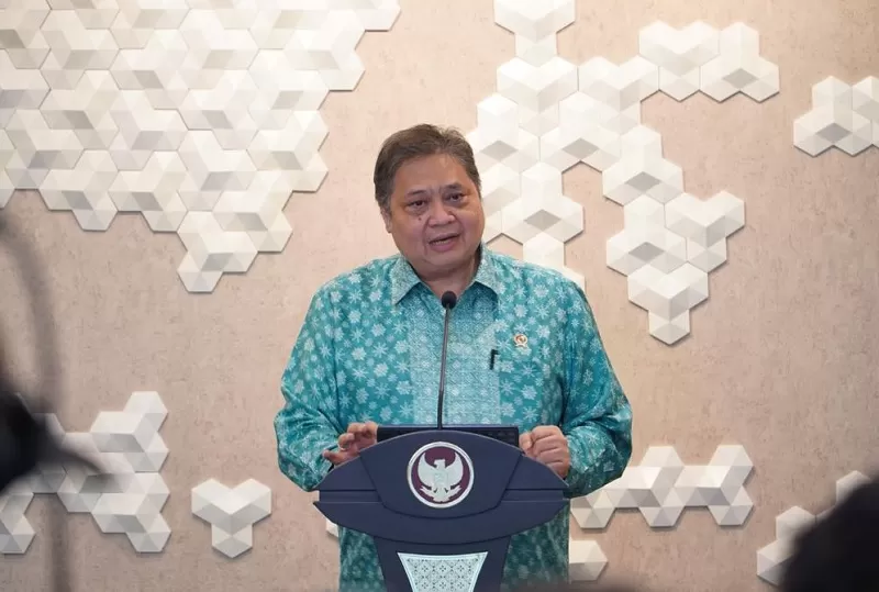 Menko Perekonomian Airlangga Hartarto, sebut perekonomian Indonesia 5,17 persen di kuartal II 2023, peringkat daya saing tertinggi di dunia.  (FOTO: ekon.go.id)