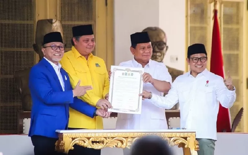 Golkar dan PAN resmi gabung PKB-Gerindra dalam KKIR, Minggu (13/8/2023).  (FOTO: Instagram)