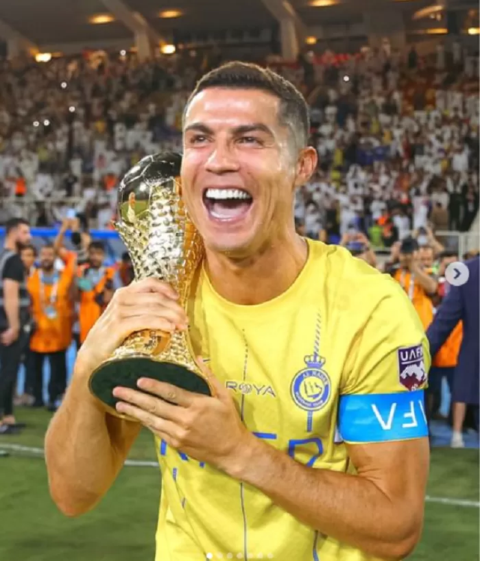 Cristiano Ronaldo bawa Al Nassr meraih  kemenangan Arab Club Champions Cup. (Foto: Tangkap layar Instagram @ronaldo)