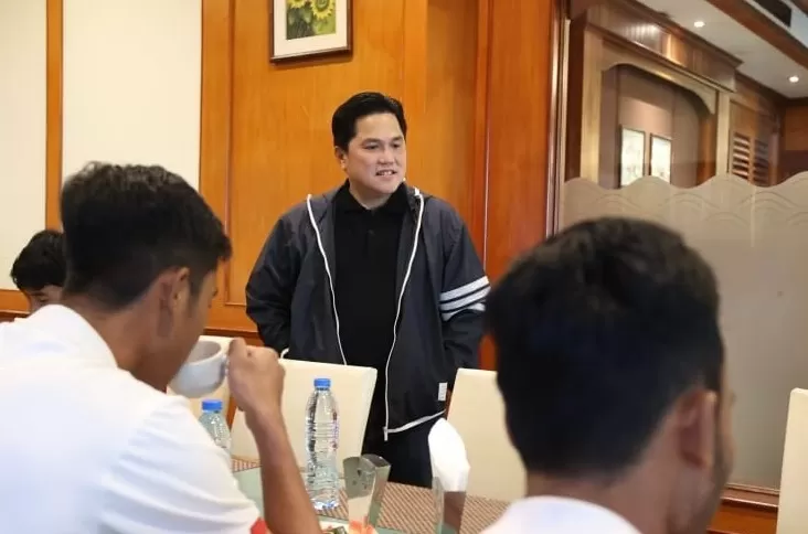 Ketua Umum PSSI Erick Thohir tetap bangga dengan perjuangan Timnas Indonesia, mesi gagal juara Piala AFF U-23.    (FOTO: Dok. PSSI)