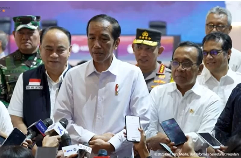 Presiden Jokowi merespons duet Anies-Cak Imin.  (FOTO: Tangkap layar YouTube Setpres)