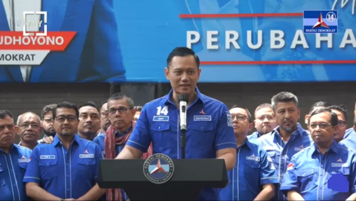 Konferensi pers AHY di DPP Partai Demokrat, Jakarta. (Foto: Tangkap layar Instagram @agusyudhoyono)