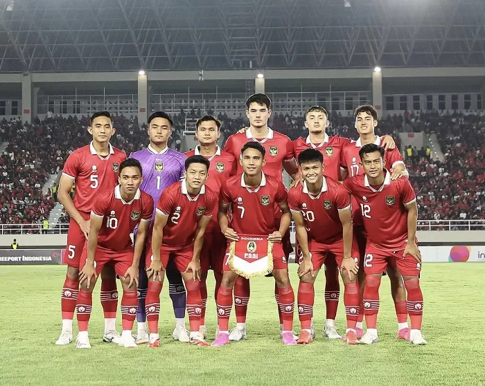 Timnas Indonesia U-23 VS Timnas Turkmenistan U-23. (Foto: Twitter @BolaBolaAja)