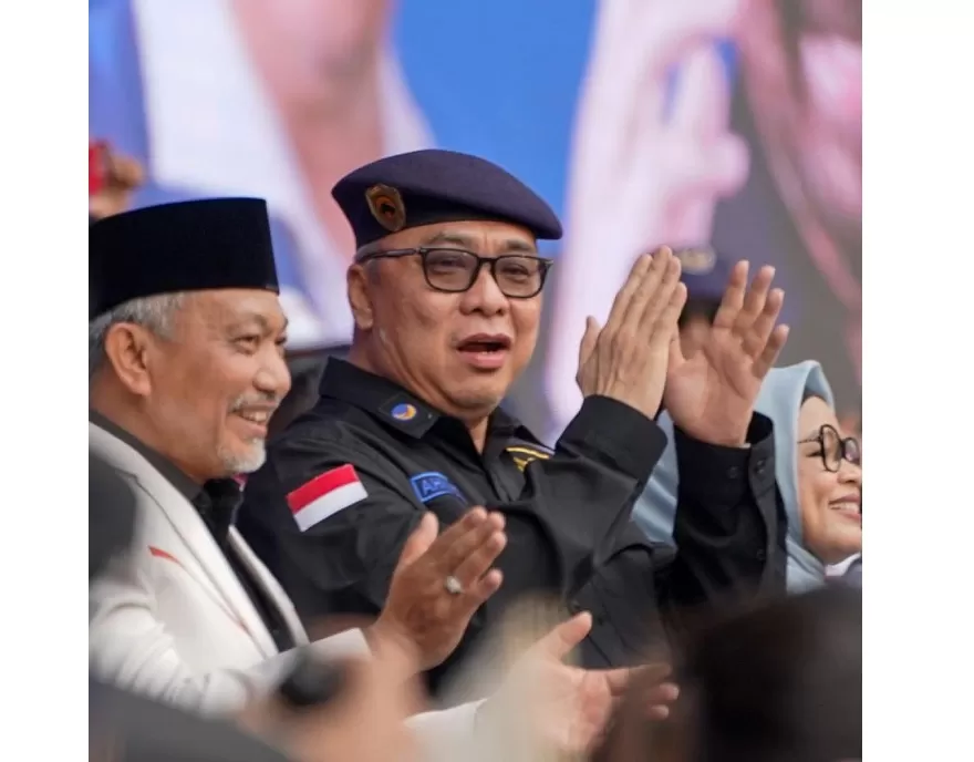 Waketum Nasdem, Ahmad Ali bersama Presiden PKS Ahmad Syaikhu. (Foto: Instagram @madtu_madali)