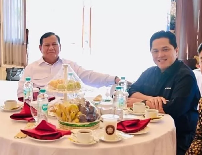 Prabowo Subianto dan Erick Thohir. (Foto: Instagram @prabowo)