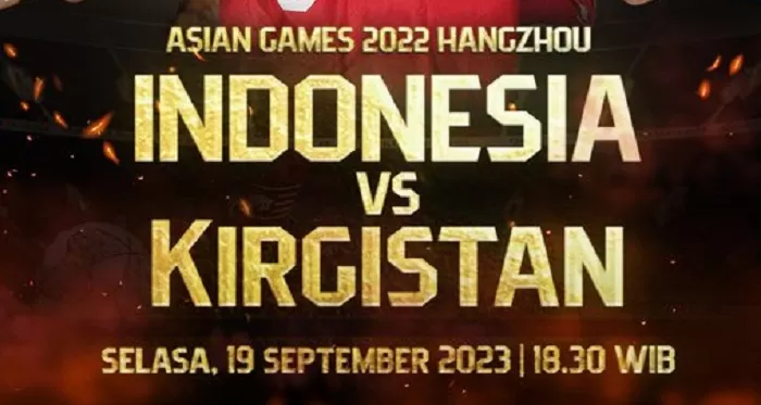 Indonesia VS Kyrgyzstan Asian Games. (Foto: Twitter @TimnasIndonesia)