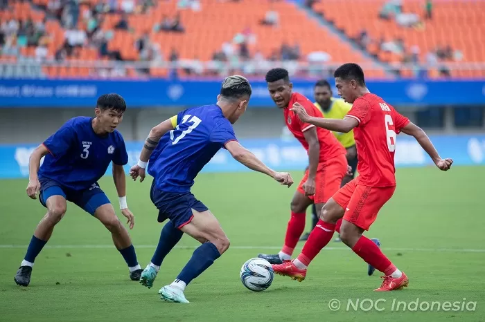 Indonesia U-24 VS Chinese Taipei U-24. (Foto: Website pssi.org)