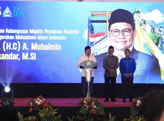 Cak Imin saat Pembukaan Muspimnas PMII 2022. (Foto: Dok. Instagram @pmiiofficial)