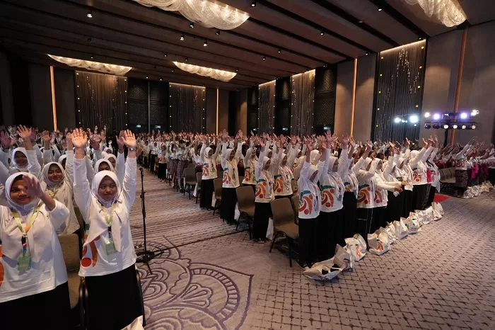 Sejumlah siswa yang menghadiri Sosialisasi Miderat Sejak Dini. (Foto: Website kemenag.go.id)