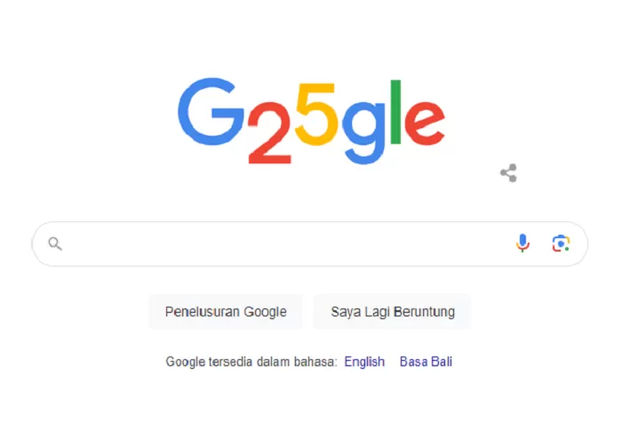 Ulang Tahun ke-25 Google. (Foto: Tangkap layar)