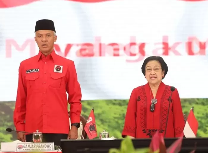 Ganjar Pranowo bersama Megawati Soekarnoputri dalam satu momen. (Foto: Dok. Instagram @presidenmegawati)