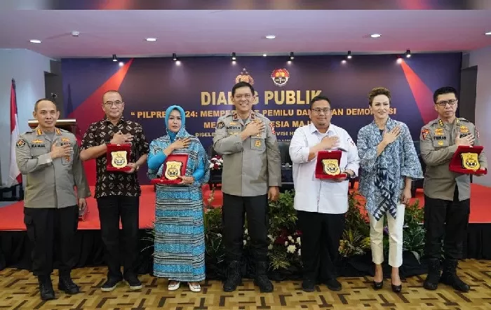 Peluncuran Pemetaan Kerawanan Pemilu dan Pemilihan Serentak 2024 dengan Isu Strategis: Politisasi SARA. (Foto: Instagram @bawasluri)