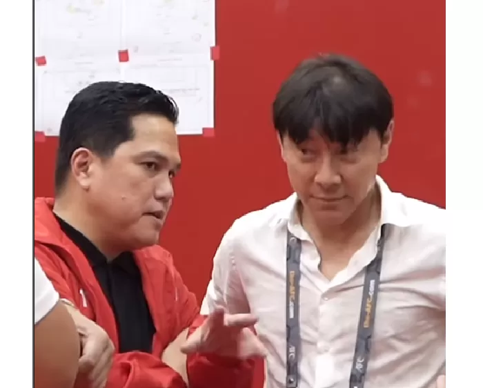 Erick Thohir dan Shin Tae-yong. (Foto: Tangkap layar Instagram @erickthohir)