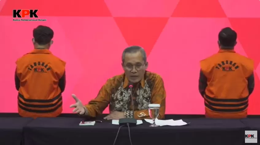 Konferensi pers KPK. (Foto: Tangkap layar YouTube KPK RI)