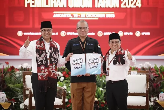 Pasangan Amin resmi daftar ke KPU. (Foto: Dok. Muhaimin Iskandar)