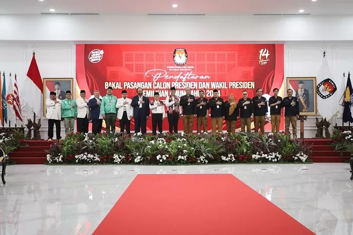 Koalisi Perubahan mendaftarkan pasangan Amin ke KPU. (Foto: Dok. Muhaimin Iskandar)