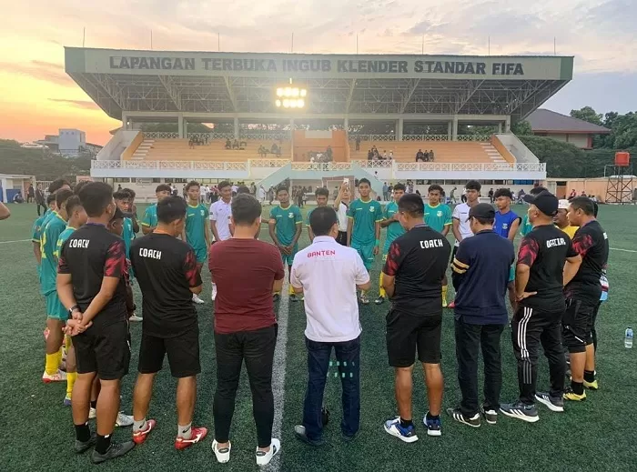 Tim sepak bola Banten di Stadion Ingub Klender, Jaktim. (Foto: Dok. Pribadi)