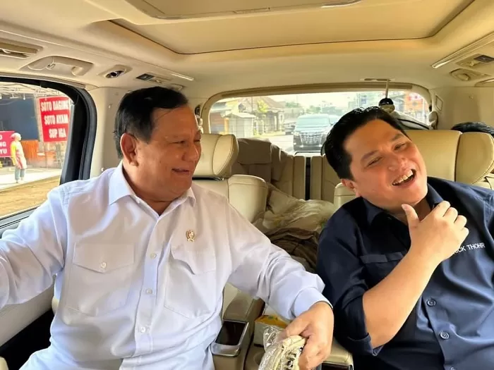 Prabowo Subianto bersama Erick Thohir. (Foto: Dok. Erick Thohir)