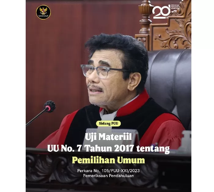 Penentuan batas usia Capres-Cawapres diuji di MK. (Foto: Instagram @mahkamahkonstitusi)