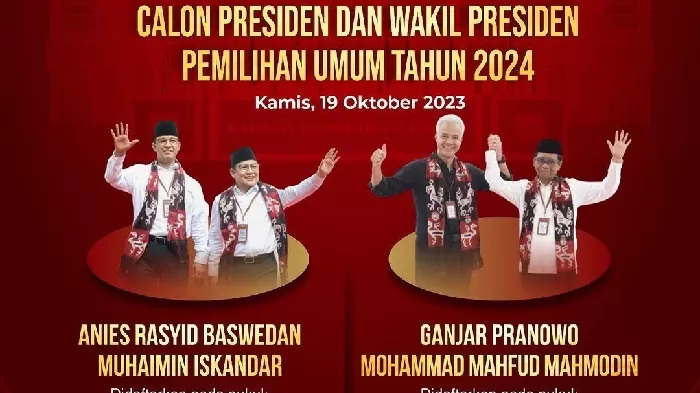 Pasangan Capres-Cawapres. (Foto: Instagram @kpu_ri)