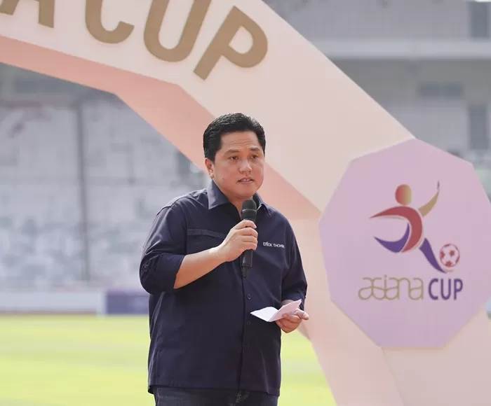 Erick Thohir menghadiri pembukaan Asiana Cup 2023. (Foto: Dok. PSSI)