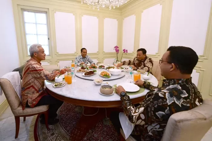 Joko Widodo, Prabowo Subianto, Anies Baswedan, dan Ganjar Pranowo. (Foto: Dok. Joko Widodo)