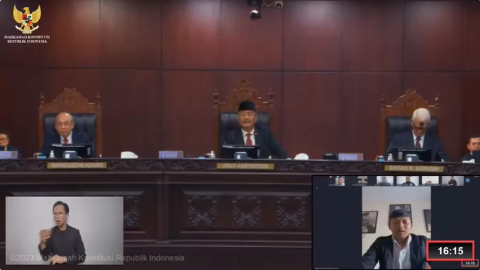 Sidang Pengucapan Putusan MKMK. (Foto: Tangkap layar YouTube  Mahkamah Konstitusi RI)