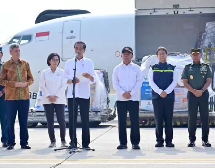 Pengiriman bantuan kemanusiaan untuk Gaza, palestina tahap dua. (Foto: Dok. Joko Widodo)