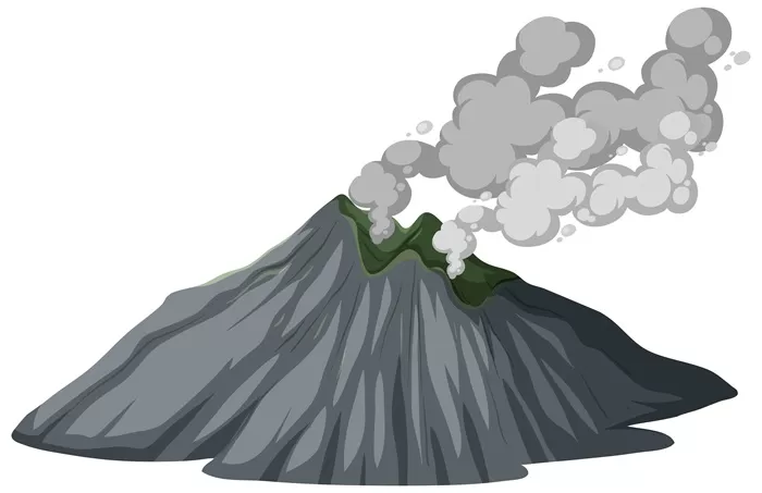 Ilustrasi gunung meletus. (Foto: Freepik/brgfx)