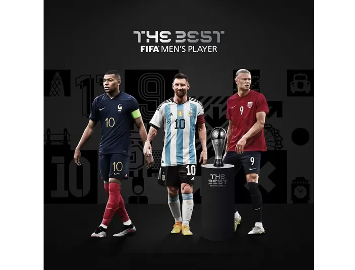 Kylian Mbappe, Lionel Messi, dan Erling Halland masuk nominasi pemain terbaik FIFA. (Foto: Instagram @fifa)