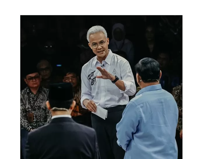 Debat Capres 2024 perdana. (Foto: Dok. Ganjar Pranowo)