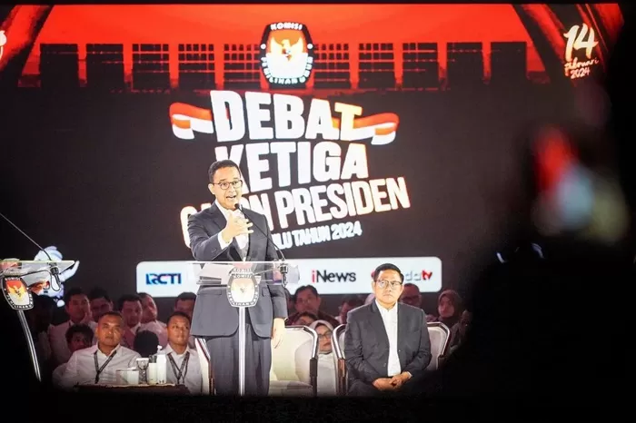 Capres Anies Baswedan pada Debat Capres Ketiga. (Foto: Dok. Anies Baswedan)