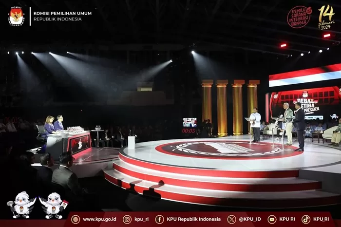 Suasana Debat Capres 2024 Ketiga. (Foto: Dok. KPU RI)