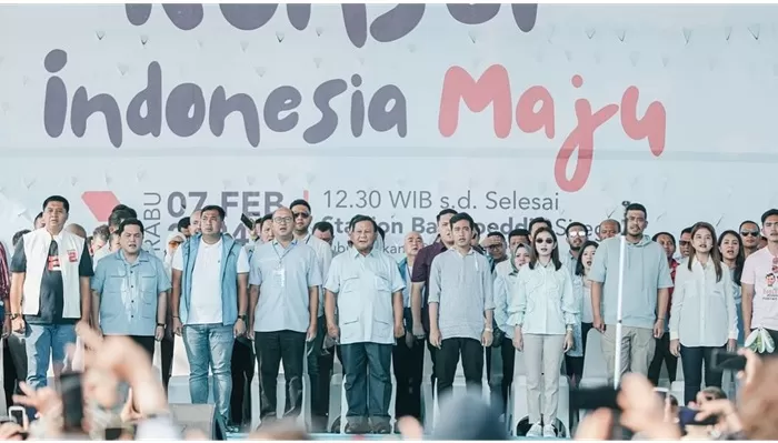 Konser Indonesia Maju dihadiri oleh Prabowo Subianto, Gibran Rakabuming Raka, Erick Thohir, dan sejumlah tokoh lain. (Foto: Istimewa)