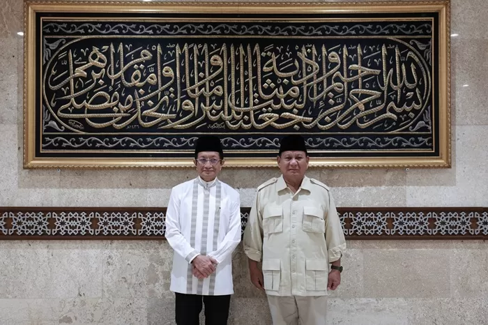 Capres terpilih, Prabowo Subianto bersama Imam Besar Masjid Istiqlal, Nasaruddin Umar. (Foto: Istimewa)