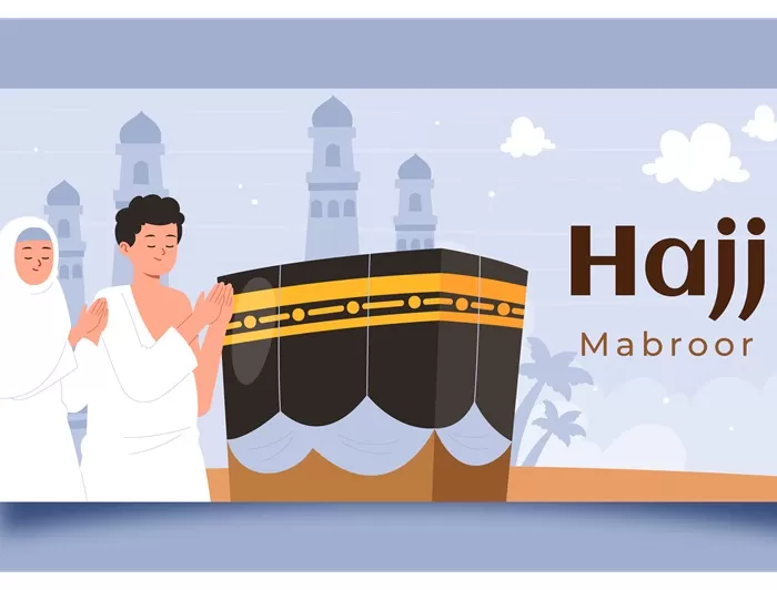 Ilustrasi travel haji dan umrah. (Foto: Freepik/image by freepik)