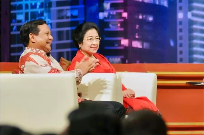 Momen Prabowo Subianto bersama Megawati Soekarnoputri. (Foto: Dok. Prabowo Subianto)