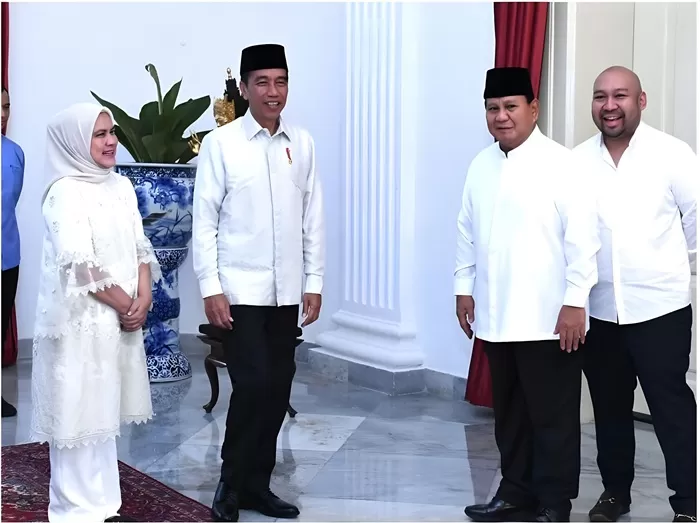 Momen keluarga Prabowo Subianto dan keluarga Jokowi sarapan bareng di Istana Negara. (Foto: Istimewa)