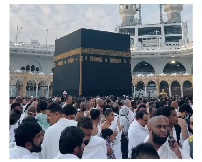 Jemaah haji di Masjidil Haram. (Foto: Tangkap layar Instagram @emtpuskeshaji)